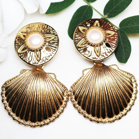 1992 KENNETH JAY LANE for AVON Royal Sea Earrings - Picture 8 of 8